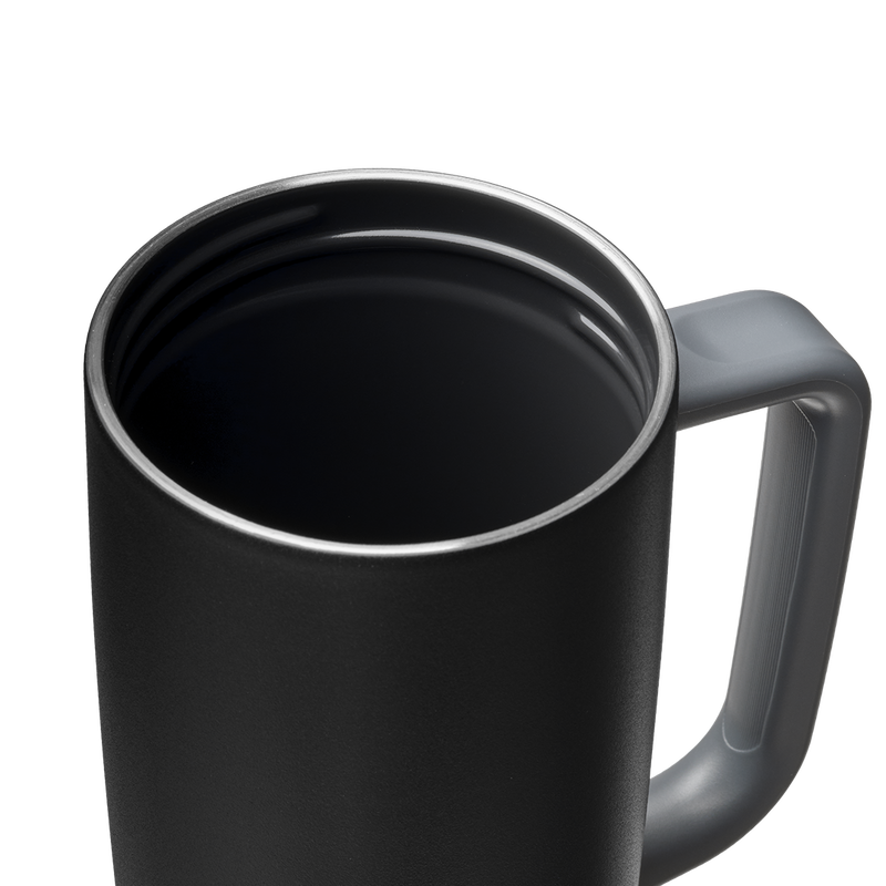 SmoothSip® Slider with Handle - Very, Very Dark / 24oz / Ceramic