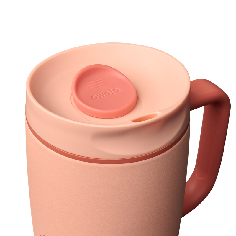 SmoothSip® Slider with Handle - Peach of Mind / 12oz / Stainless Steel