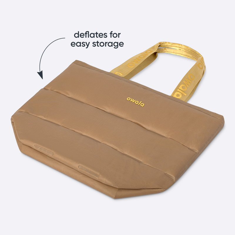 The Puffer Insulated Tote - Polyester / Sahara