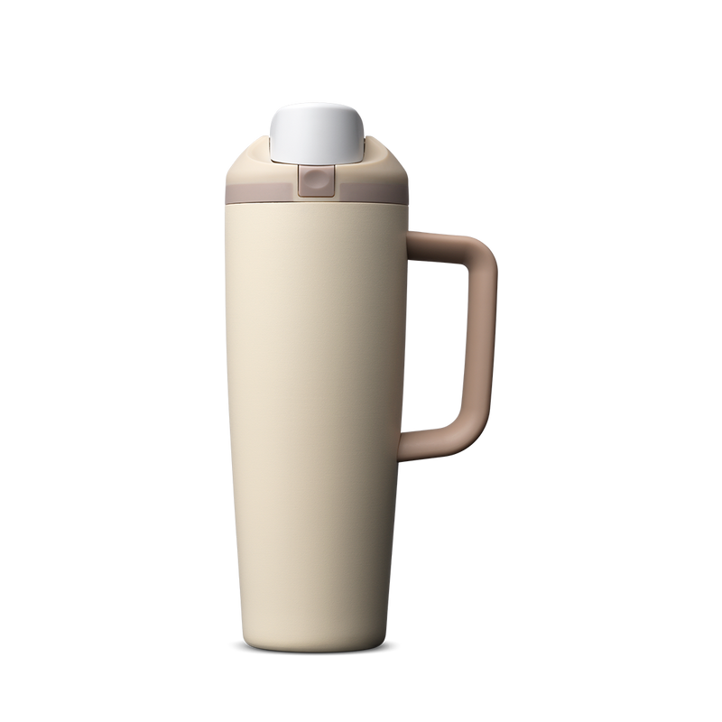 FreeSip® Tumbler - 30oz / Lightly Toasted / Stainless Steel