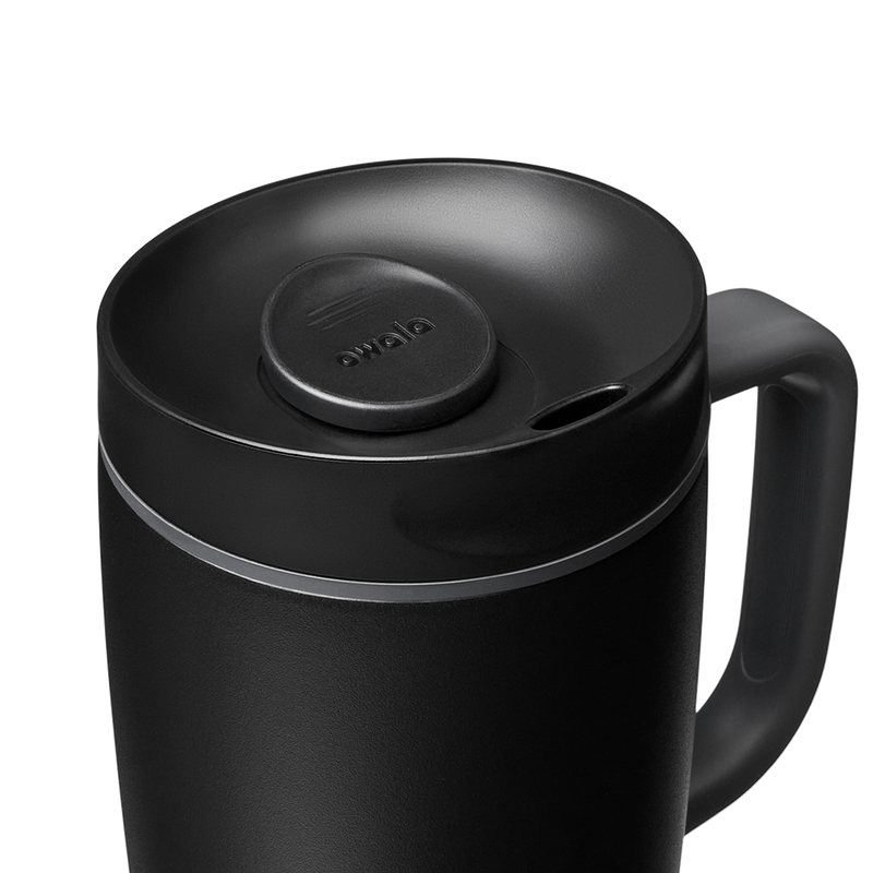 SmoothSip® Slider with Handle - Very, Very Dark / 12oz / Stainless Steel