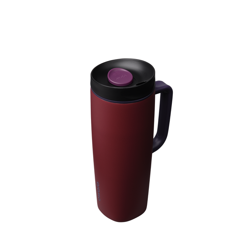 SmoothSip® Slider with Handle - Burgundy Bay / 24oz / Stainless Steel
