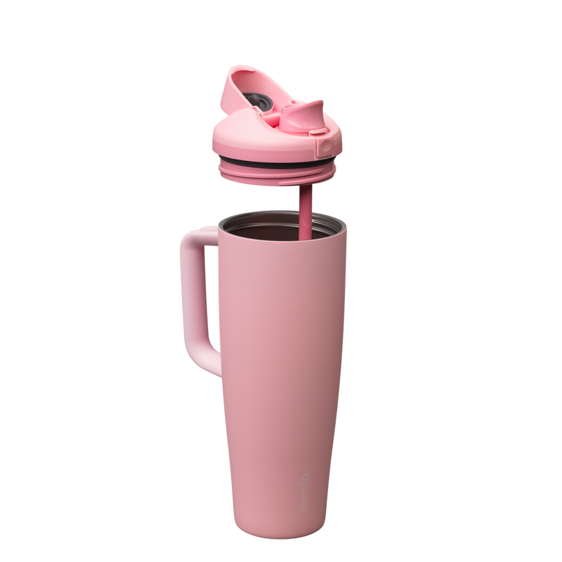 FreeSip® Tumbler - 40oz / Rose Quartz / Stainless Steel