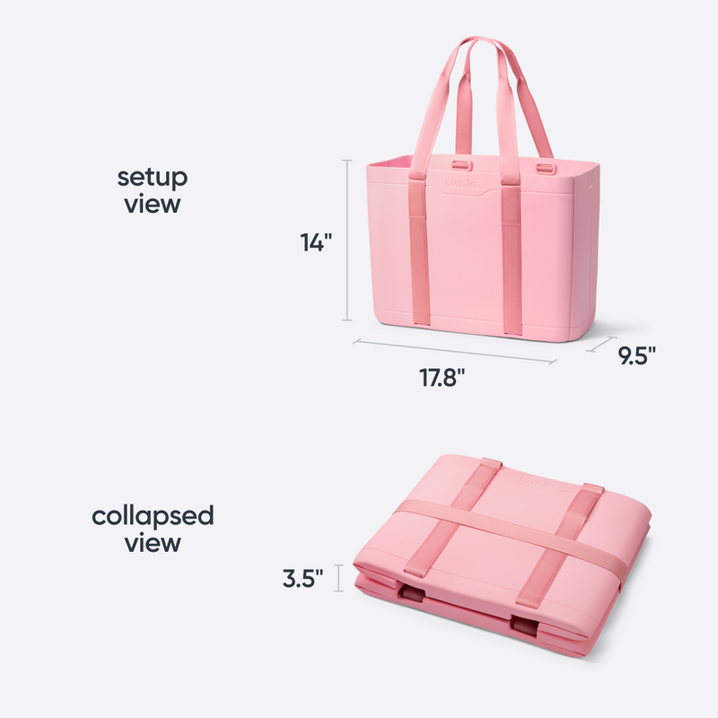 The Sun-Day Collapsible Tote - Rosy Rays / Collapsible