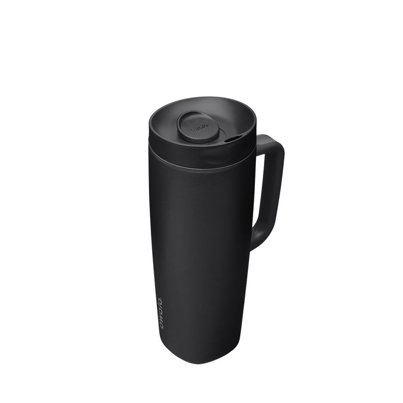 SmoothSip® Slider with Handle - Very, Very Dark / 24oz / Stainless Steel
