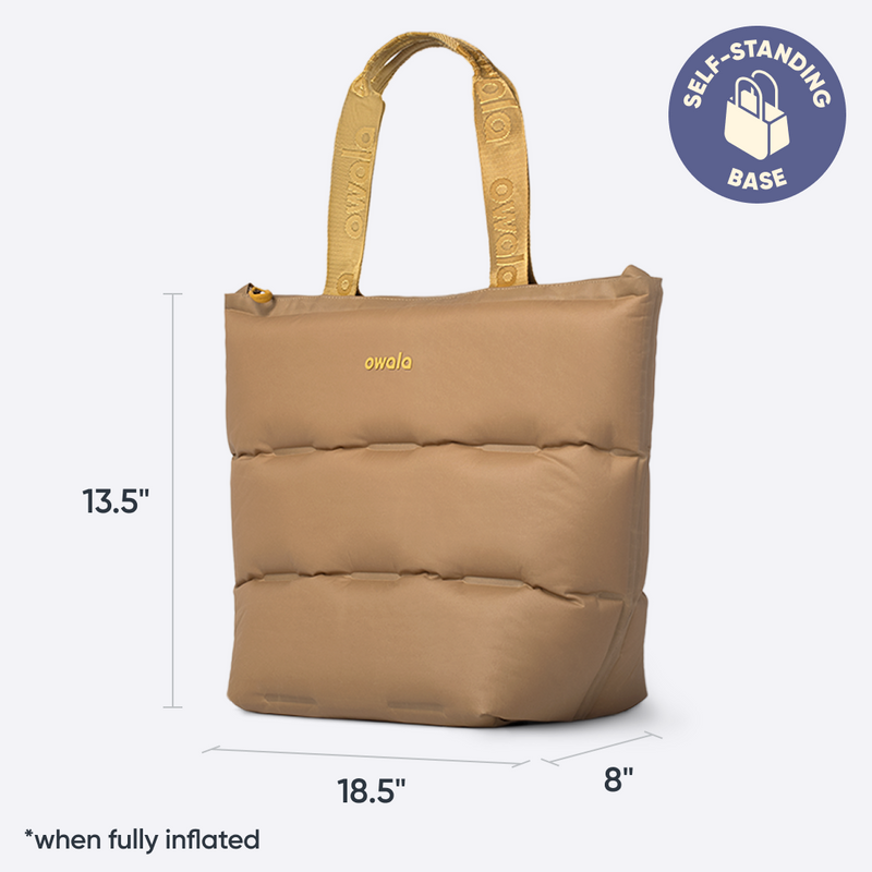 The Puffer Insulated Tote - Polyester / Sahara