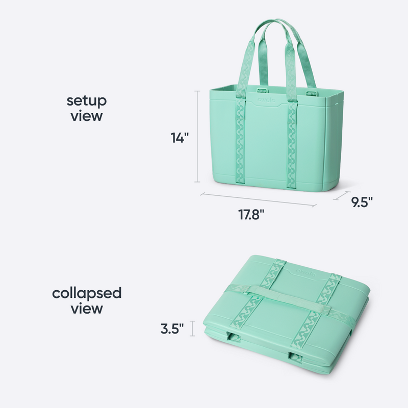 The Sun-Day Collapsible Tote - Malibu Mist / Collapsible