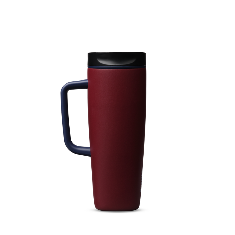 SmoothSip® Slider with Handle - Burgundy Bay / 24oz / Stainless Steel