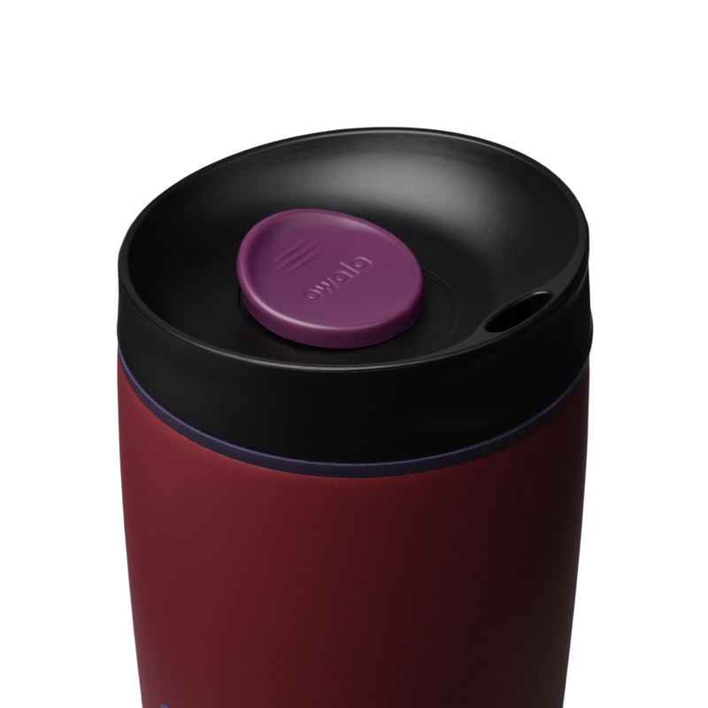 SmoothSip® Slider - Burgundy Bay / 12oz / Stainless Steel