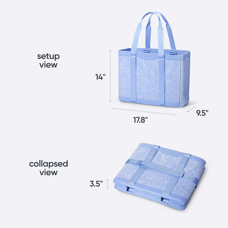 The Sun-Day Collapsible Tote - Coastal Queen / Collapsible