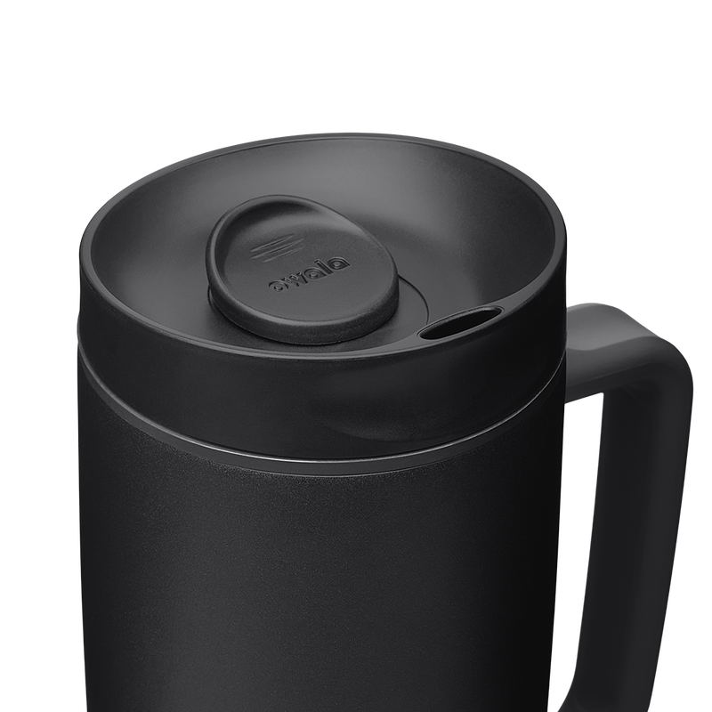 SmoothSip® Slider with Handle - Very, Very Dark / 24oz / Ceramic
