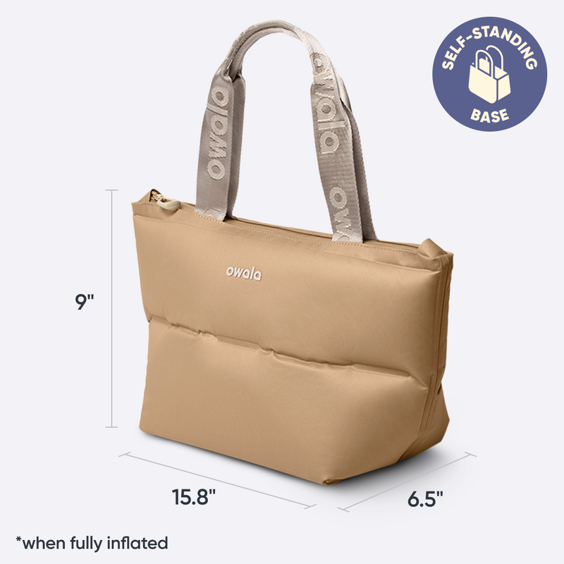 The Puffer Mini Insulated Tote - Polyester / Beige Babe