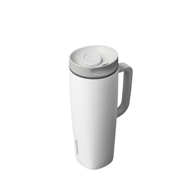 SmoothSip® Slider with Handle - Shy Marshmallow / 24oz / Stainless Steel