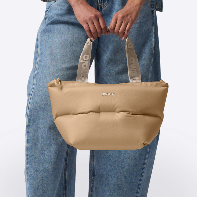 The Puffer Mini Insulated Tote - Polyester / Beige Babe