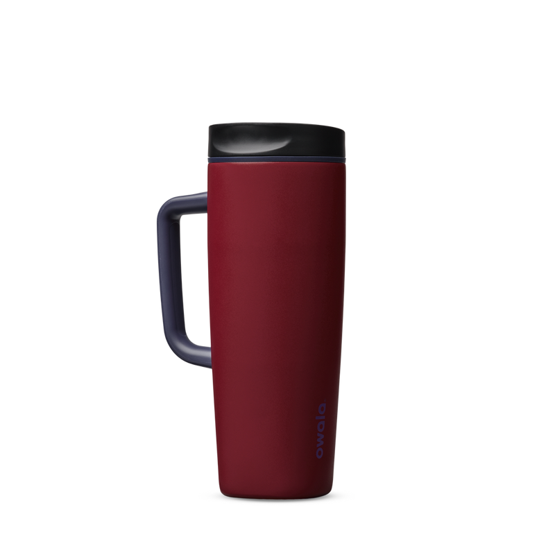 SmoothSip® Slider with Handle - Burgundy Bay / 24oz / Stainless Steel