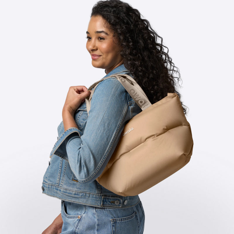 The Puffer Mini Insulated Tote - Polyester / Beige Babe