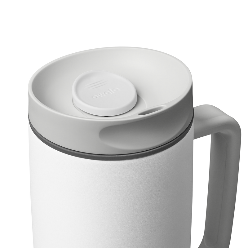 SmoothSip® Slider with Handle - Shy Marshmallow / 24oz / Stainless Steel