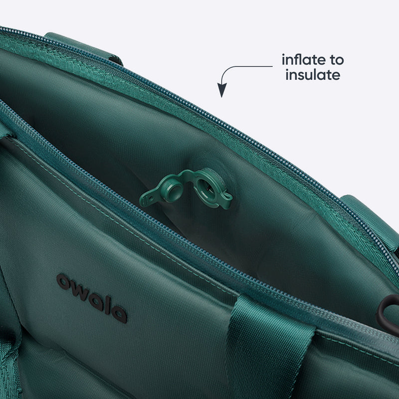 The Puffer Insulated Tote - Polyester / Fern Fresh