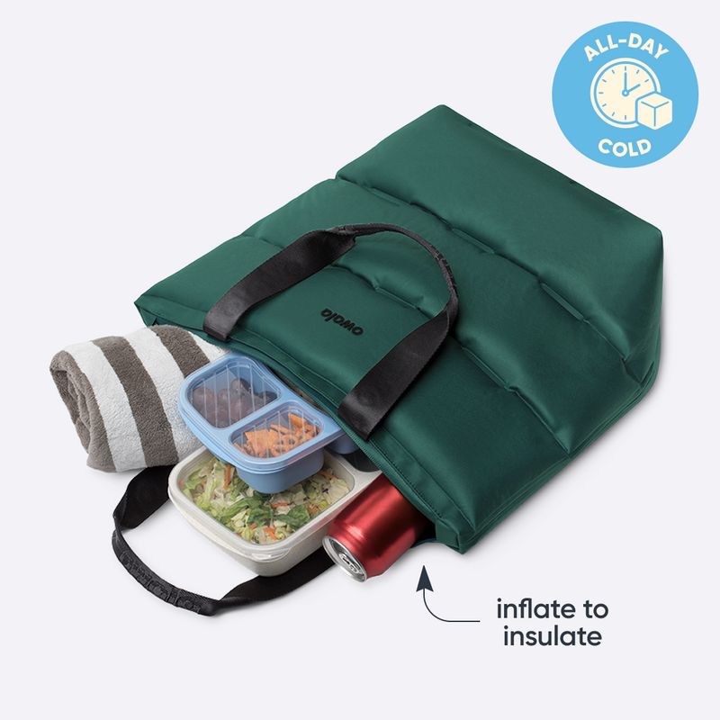 The Puffer Insulated Tote - Polyester / Fern Fresh