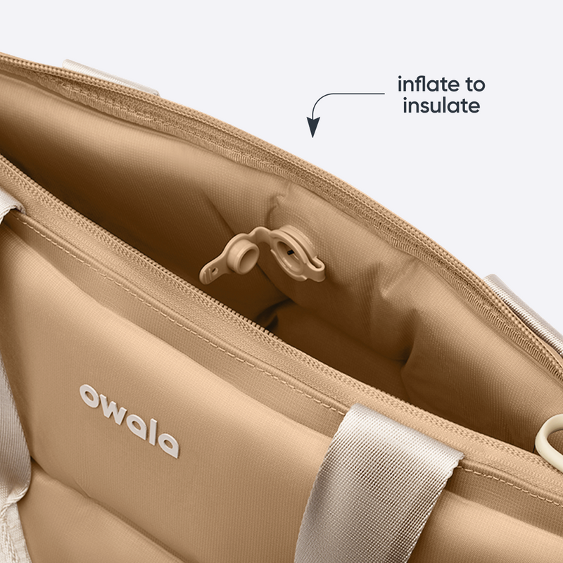 The Puffer Mini Insulated Tote - Polyester / Beige Babe
