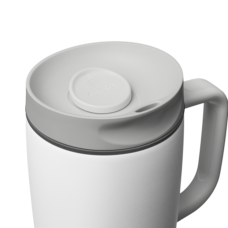 SmoothSip® Slider with Handle - Shy Marshmallow / 12oz / Stainless Steel