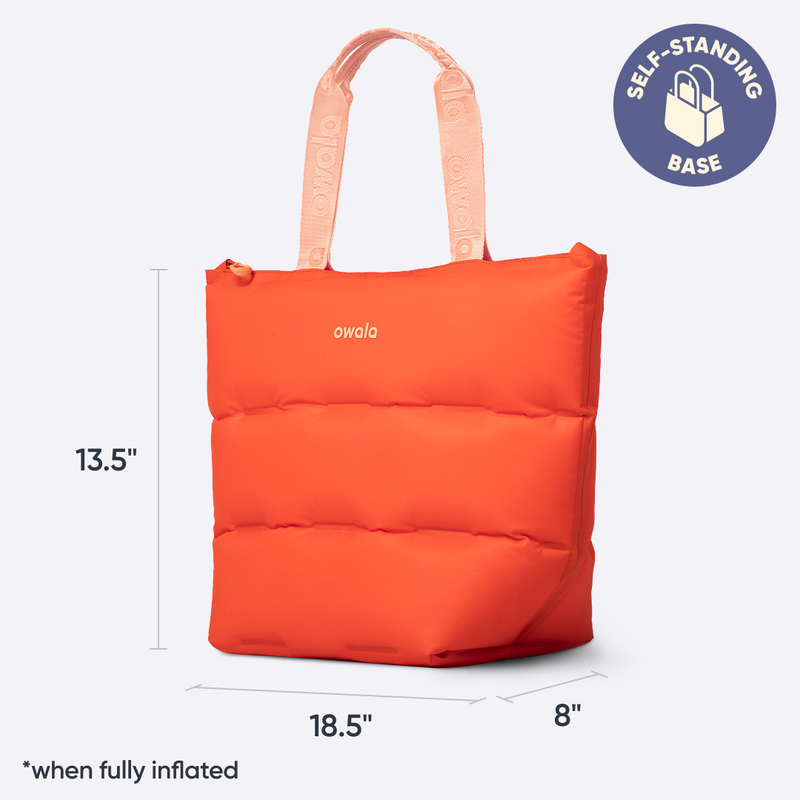 The Puffer Insulated Tote - Polyester / Hot Stuff
