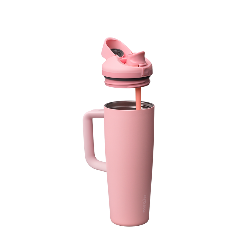 FreeSip® Tumbler - 30oz / Rose Quartz / Stainless Steel