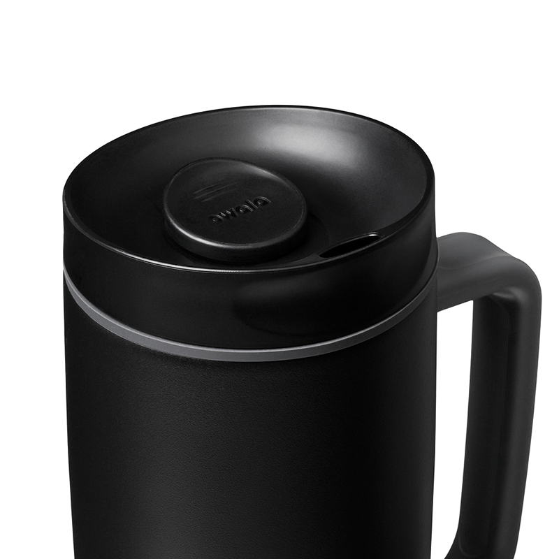 SmoothSip® Slider with Handle - Very, Very Dark / 24oz / Stainless Steel
